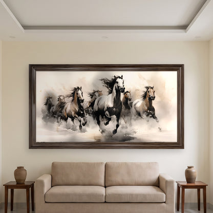 Tranh Bát Mã Đạp Thuỷ treo phòng khách nhà ống